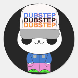 かわいいかわいいのdubstepのパンダ ラウンドシール
