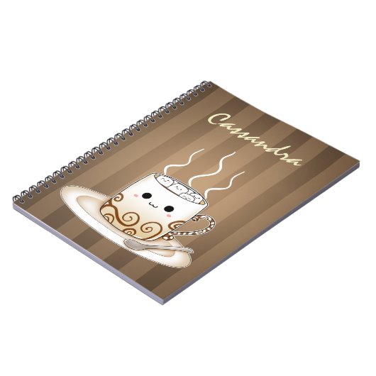 かわいいかわいいはココア飲み物を暖めます ノートブック (左側)