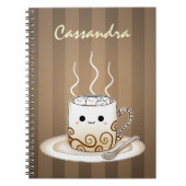 かわいいかわいいはココア飲み物を暖めます ノートブック (正面)