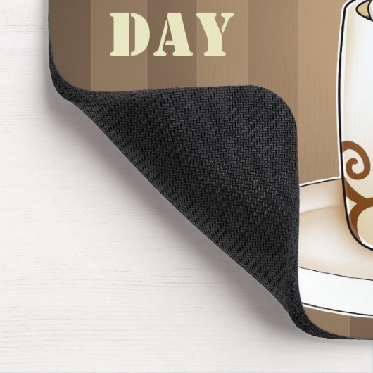 かわいいかわいいはココア飲み物を暖めます マウスパッド (コーナー)