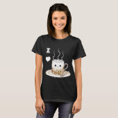 かわいいかわいいはココア飲み物を暖めます Tシャツ (正面フル)