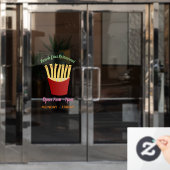 かわいいかわいいはファストフード漫画をフライス ウィンドウサイン (オフィスドア)