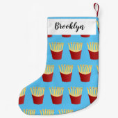 かわいいかわいいはファストフード漫画をフライス スモールクリスマスストッキング (裏面)