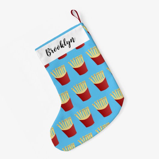 かわいいかわいいはファストフード漫画をフライス スモールクリスマスストッキング (裏面 (吊り時))