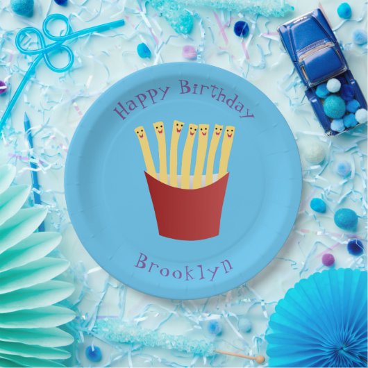 かわいいかわいいはファストフード漫画をフライス ペーパープレート (パーティー)