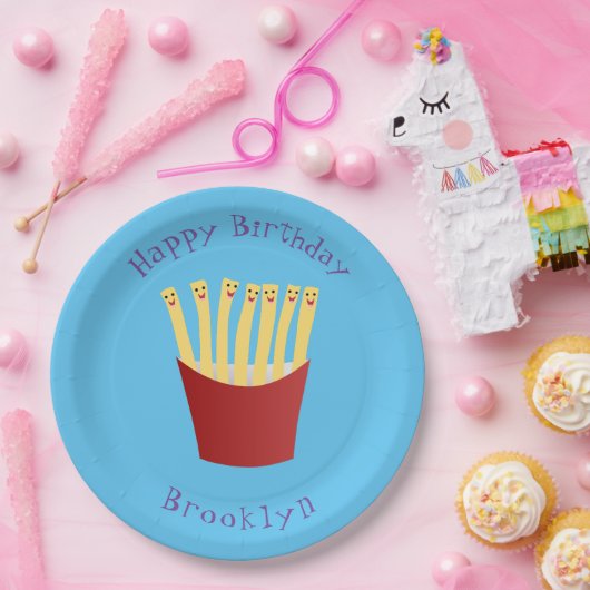 かわいいかわいいはファストフード漫画をフライス ペーパープレート (パーティー)