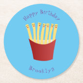 かわいいかわいいはファストフード漫画をフライス ラウンドペーパーコースター (正面)