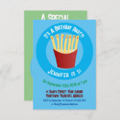 かわいいかわいいはファストフード漫画をフライス 招待状 (正面/裏面)