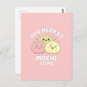 かわいいかわいいもちフードプンパステルピンクラブ引用文 ポストカード (正面/裏面)