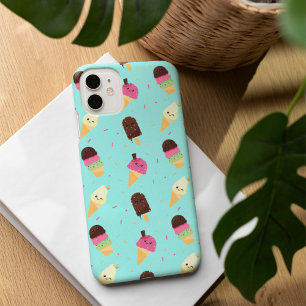 かわいいかわいいアイスクリームパターン iPhone 16ケース