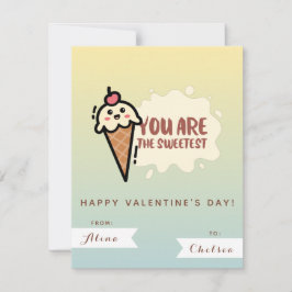 かわいいかわいいアイス – クリームキッズフレンドバレンタインデー ノートカード