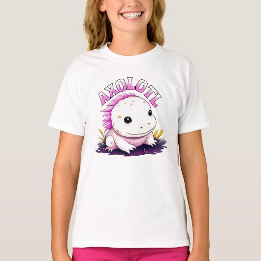 かわいいかわいいアクソロトル Tシャツ (正面)