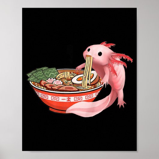 かわいいかわいいアニメ日本のアソロトルラーメンA ポスター (正面)