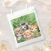 かわいいかわいいアフリカサファリジャングル フェイバーバッグ (クリップ留めされた状態)