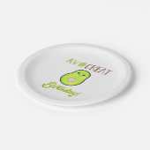 かわいいかわいいアボカドアボ素晴らし誕生日スイーツ ペーパープレート (アングル)