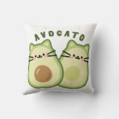 かわいいかわいいアボカドキャットマッシュアップ クッション (裏面)