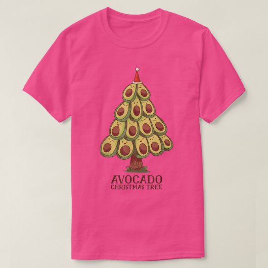 かわいいかわいいアボカドツリークリスマスツリーアボカド Tシャツ (デザイン正面)