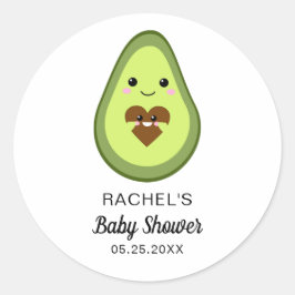 かわいいかわいいアボカド妊娠ベビーシャワーフィエスタ ラウンドシール