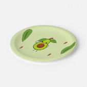 かわいいかわいいアボカド ペーパープレート (アングル)