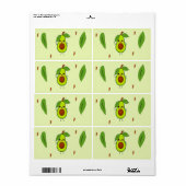 かわいいかわいいアボカド ラベル (フルシート)