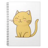 かわいいかわいいイエローキャットスケッチ ノートブック (正面)