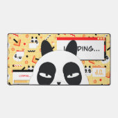 かわいいかわいいイエローパンダベア デスクマット (正面)