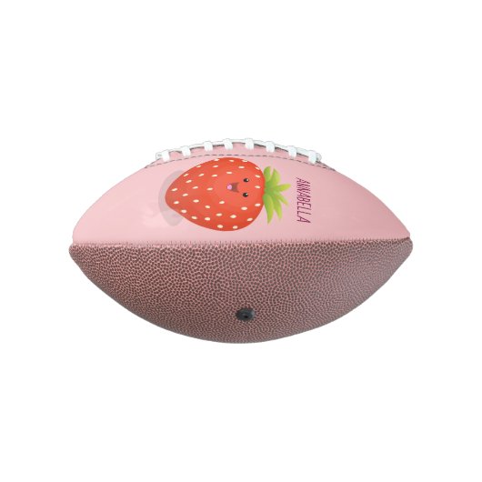 かわいいかわいいイチゴ漫画イラストレーション アメリカンフットボール (回転270)