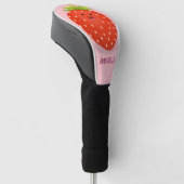 かわいいかわいいイチゴ漫画イラストレーション ゴルフヘッドカバー (アングル)