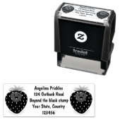 かわいいかわいいイチゴ漫画イラストレーション セルフインキングスタンプ (インサイチュ)