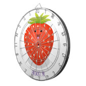 かわいいかわいいイチゴ漫画イラストレーション ダーツボード (正面右)