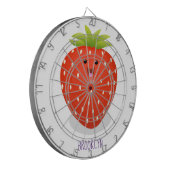 かわいいかわいいイチゴ漫画イラストレーション ダーツボード (正面左)