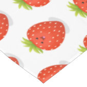かわいいかわいいイチゴ漫画イラストレーション テーブルクロス (アングル)