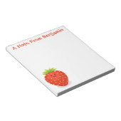 かわいいかわいいイチゴ漫画イラストレーション ノートパッド (アングル)