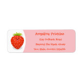 かわいいかわいいイチゴ漫画イラストレーション ラベル (正面)