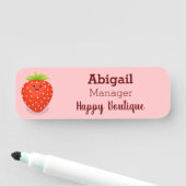 かわいいかわいいイチゴ漫画イラストレーション 名札 (インサイチュ)