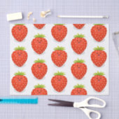 かわいいかわいいイチゴ漫画イラストレーション 薄葉紙 (クラフト)