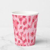 かわいいかわいいイチゴ牛のパターン 紙コップ (右)