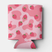 かわいいかわいいイチゴ牛のパターン 缶クーラー (裏面)