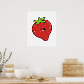 かわいいかわいいイチゴ ポスター (キッチン)