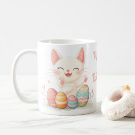 かわいいかわいいイースターキャットマグパステル子猫イースター コーヒーマグカップ