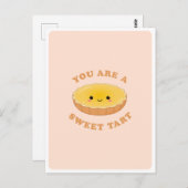 かわいいかわいいエッグタートデザートフードプンラブ引用文 ポストカード (正面/裏面)