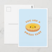 かわいいかわいいエッグタートデザートフードプンラブ引用文 ポストカード (正面/裏面)