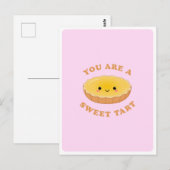 かわいいかわいいエッグタートデザートフードプンラブ引用文 ポストカード (正面/裏面)