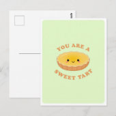 かわいいかわいいエッグタートデザートフードプンラブ引用文 ポストカード (正面/裏面)
