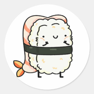 かわいいかわいいエビエビ寿司 ラウンドシール