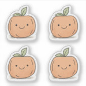 かわいいかわいいオレンジウォーターカラーカボチャ シール (正面)