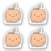 かわいいかわいいオレンジウォーターカラーカボチャ シール (正面)