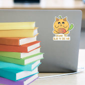 かわいいかわいいオレンジキャットカートゥーおもしろいことわざ シール