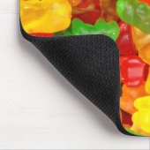 かわいいかわいいオレンジ色の赤い赤いカラフルグミベア マウスパッド (コーナー)