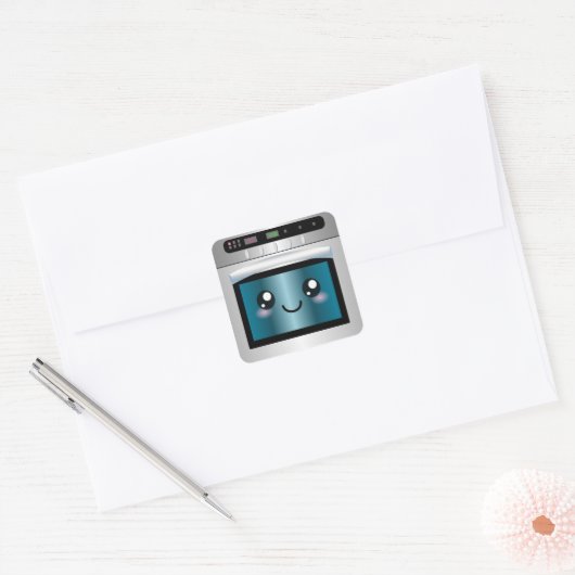 かわいいかわいいオーブン – シェフ&ベーカーのギフト スクエアシール (封筒)